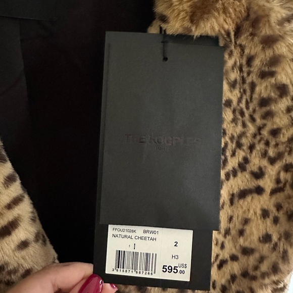 ✖️SOLD✖️ THE KOOPLES NWT Cheetah Animal Print Faux Fur Coat SOFTEST COAT EVER - Picture 8 of 16